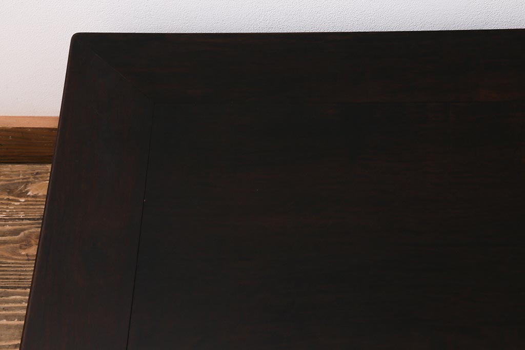 和製アンティーク　大正昭和初期　紫檀(シタン)材　シンプルながらも風格漂う座卓(ローテーブル、センターテーブル)(R-043301)