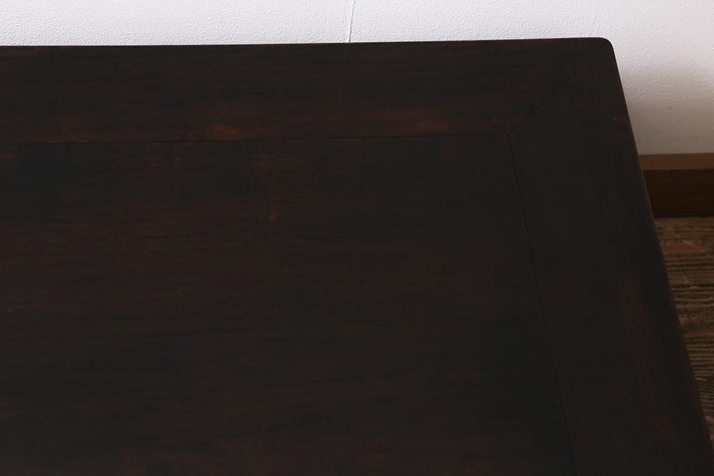 和製アンティーク　大正昭和初期　紫檀(シタン)材　シンプルながらも風格漂う座卓(ローテーブル、センターテーブル)(R-043301)