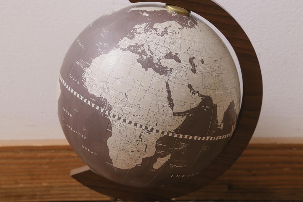 ヴィンテージ雑貨 イタリア Zoffoli Geographia 地球儀(グローブ