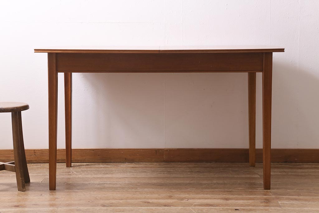 ヴィンテージ家具　イギリスビンテージ　Vanson　チーク・ブナ材　北欧スタイルのエクステンションテーブル(ダイニングテーブル)(R-043353)