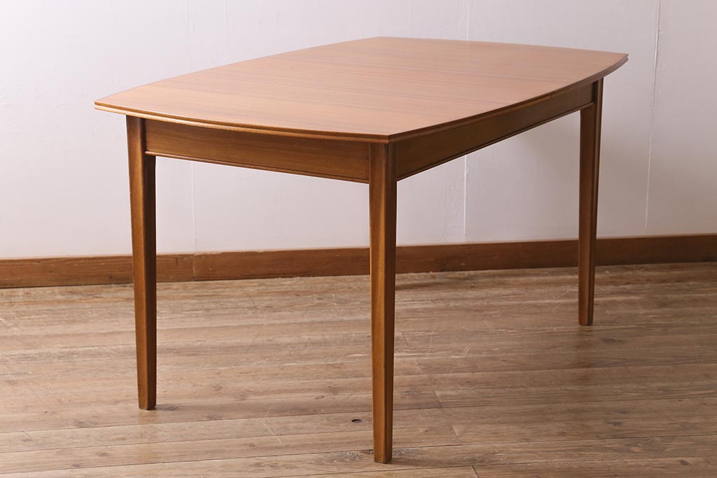 ヴィンテージ家具　イギリスビンテージ　Vanson　チーク・ブナ材　北欧スタイルのエクステンションテーブル(ダイニングテーブル)(R-043353)