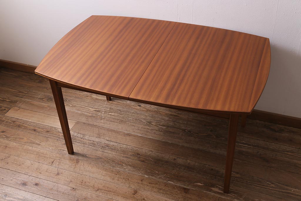 ヴィンテージ家具　イギリスビンテージ　Vanson　チーク・ブナ材　北欧スタイルのエクステンションテーブル(ダイニングテーブル)(R-043353)