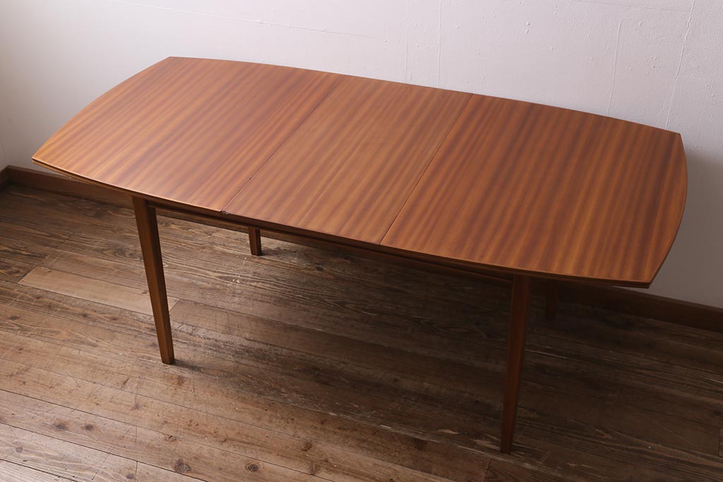 ヴィンテージ家具　イギリスビンテージ　Vanson　チーク・ブナ材　北欧スタイルのエクステンションテーブル(ダイニングテーブル)(R-043353)