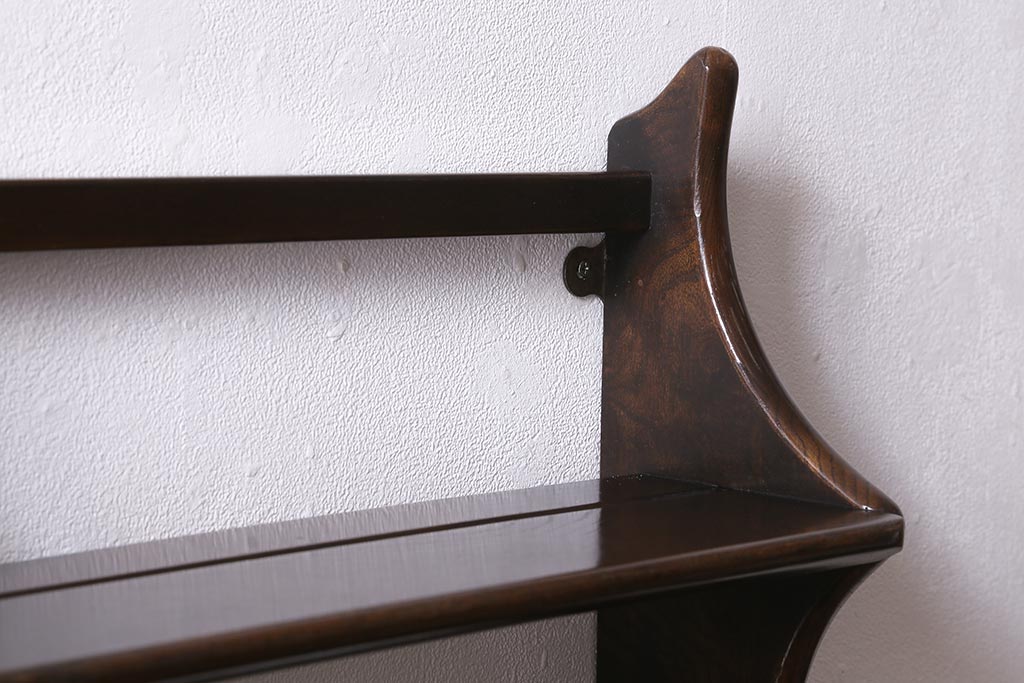 ヴィンテージ家具　イギリスビンテージ　ERCOL(アーコール)　大人の雰囲気漂う上質な壁掛け収納(ウォールシェルフ、吊り戸棚)(R-043385)
