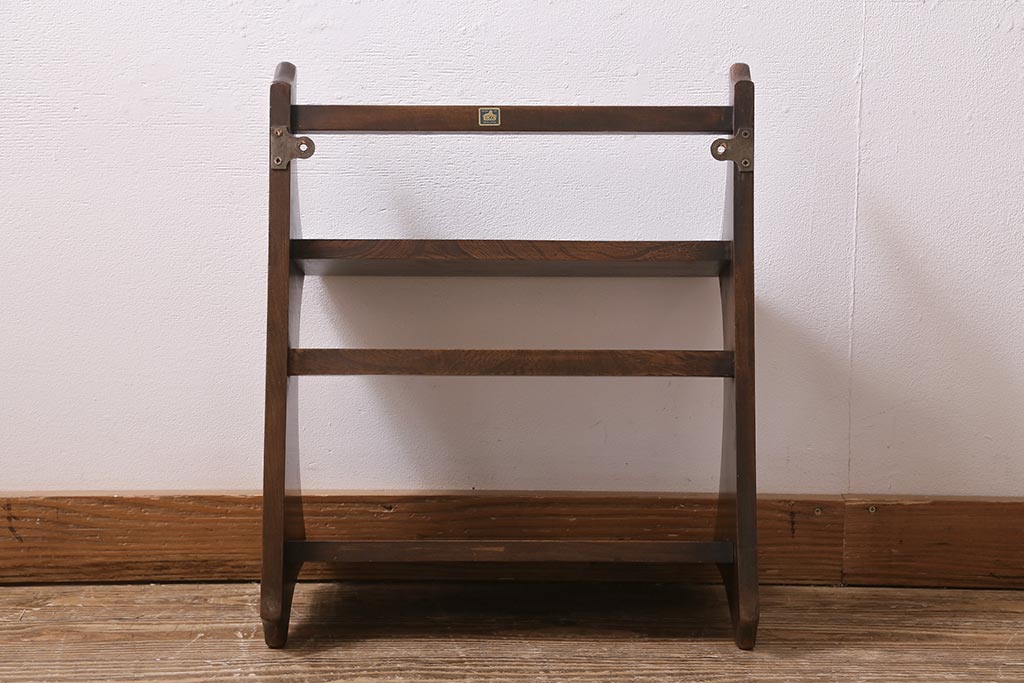 ヴィンテージ家具　イギリスビンテージ　ERCOL(アーコール)　大人の雰囲気漂う上質な壁掛け収納(ウォールシェルフ、吊り戸棚)(R-043385)