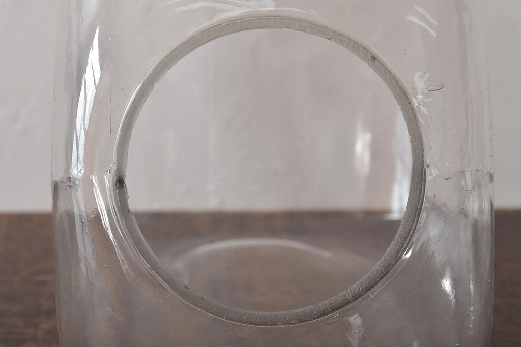 アンティーク雑貨　昭和中期　レトロで可愛らしい蓋付き猫瓶(ガラス瓶)(R-043465)