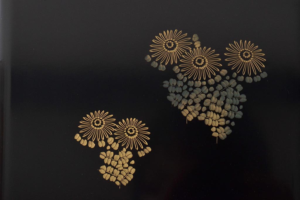 輪島塗　北濱清謙　清鳳堂　花蒔絵木製三段重箱(漆器)(R-043466)