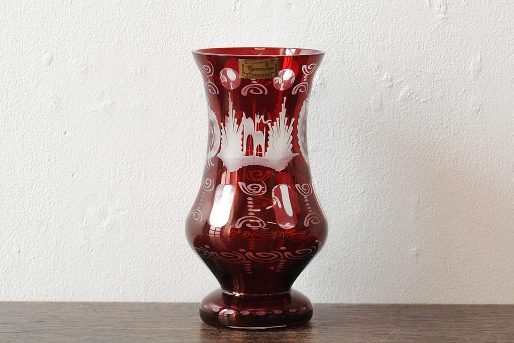 Egermann(エーゲルマン) チェコスロバキア製 ボヘミアガラス 花瓶 