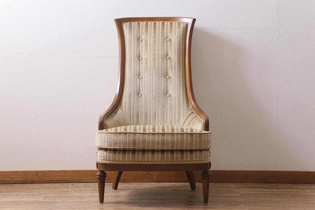 中古　DREXEL HERITAGE(ドレクセルヘリテイジ)　Upholstery(アップホルスタリー)　ハイバックチェア(ソファ)(定価約50万円)(R-043533)