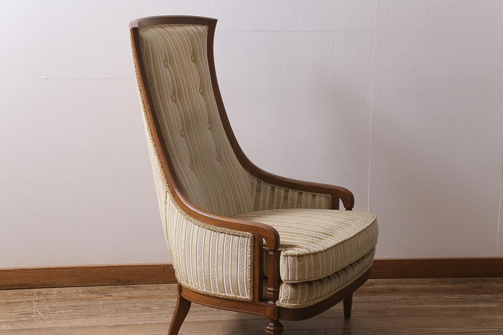 中古　DREXEL HERITAGE(ドレクセルヘリテイジ)　Upholstery(アップホルスタリー)　ハイバックチェア(ソファ)(定価約50万円)(R-043533)