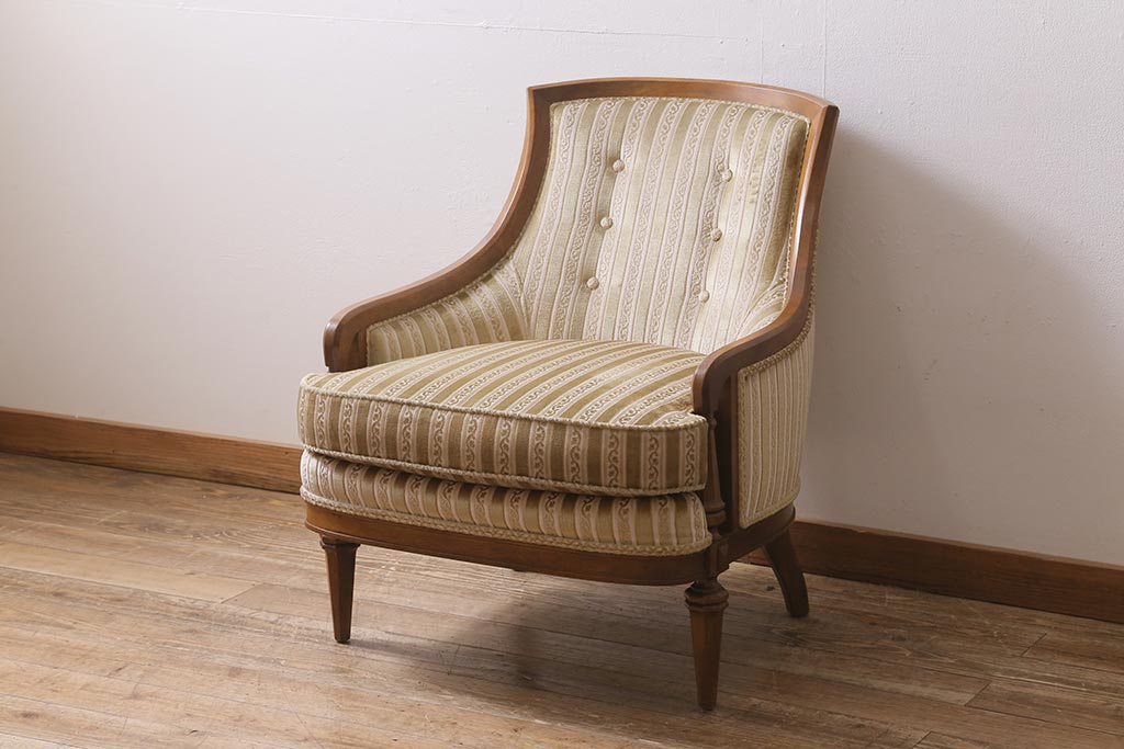 中古　DREXEL HERITAGE(ドレクセルヘリテイジ)　Upholstery(アップホルスタリー)　ローバックチェア(ソファ)(定価約45万円)(R-043534)