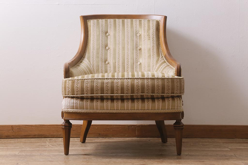 中古　DREXEL HERITAGE(ドレクセルヘリテイジ)　Upholstery(アップホルスタリー)　ローバックチェア(ソファ)(定価約45万円)(R-043534)