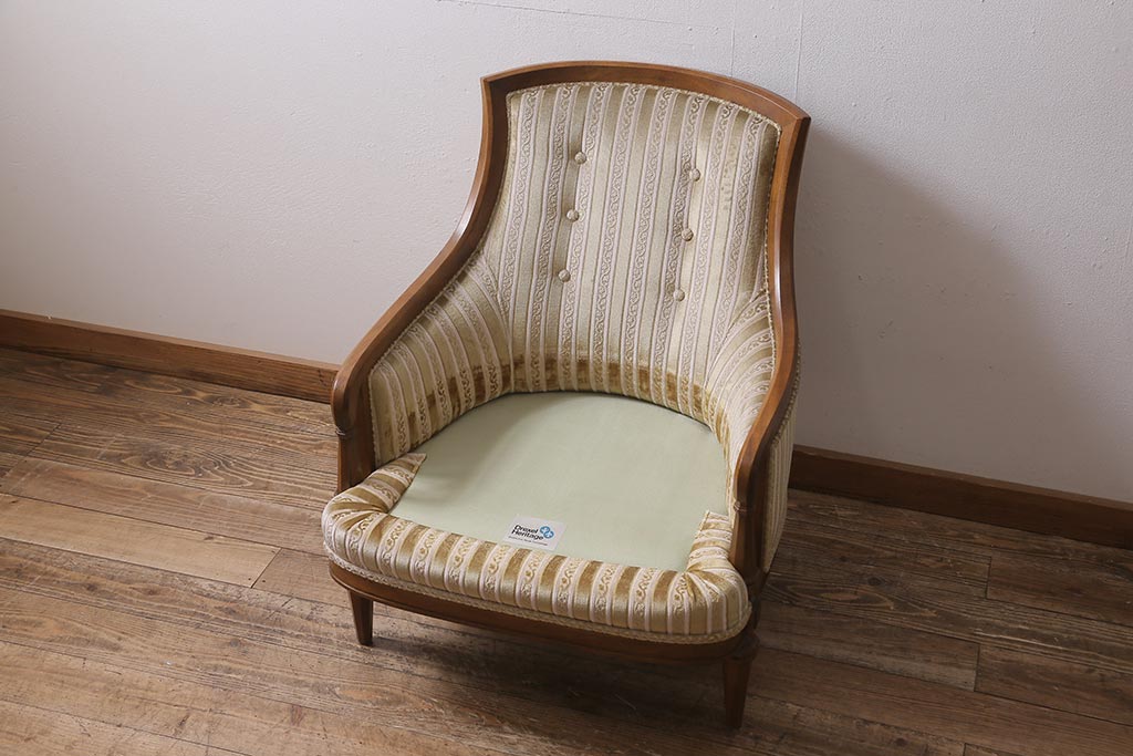 中古　DREXEL HERITAGE(ドレクセルヘリテイジ)　Upholstery(アップホルスタリー)　ローバックチェア(ソファ)(定価約45万円)(R-043534)