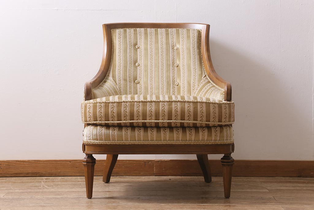 中古　DREXEL HERITAGE(ドレクセルヘリテイジ)　Upholstery(アップホルスタリー)　ローバックチェア(ソファ)(定価約45万円)(R-043535)