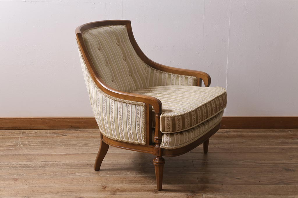 中古　DREXEL HERITAGE(ドレクセルヘリテイジ)　Upholstery(アップホルスタリー)　ローバックチェア(ソファ)(定価約45万円)(R-043535)