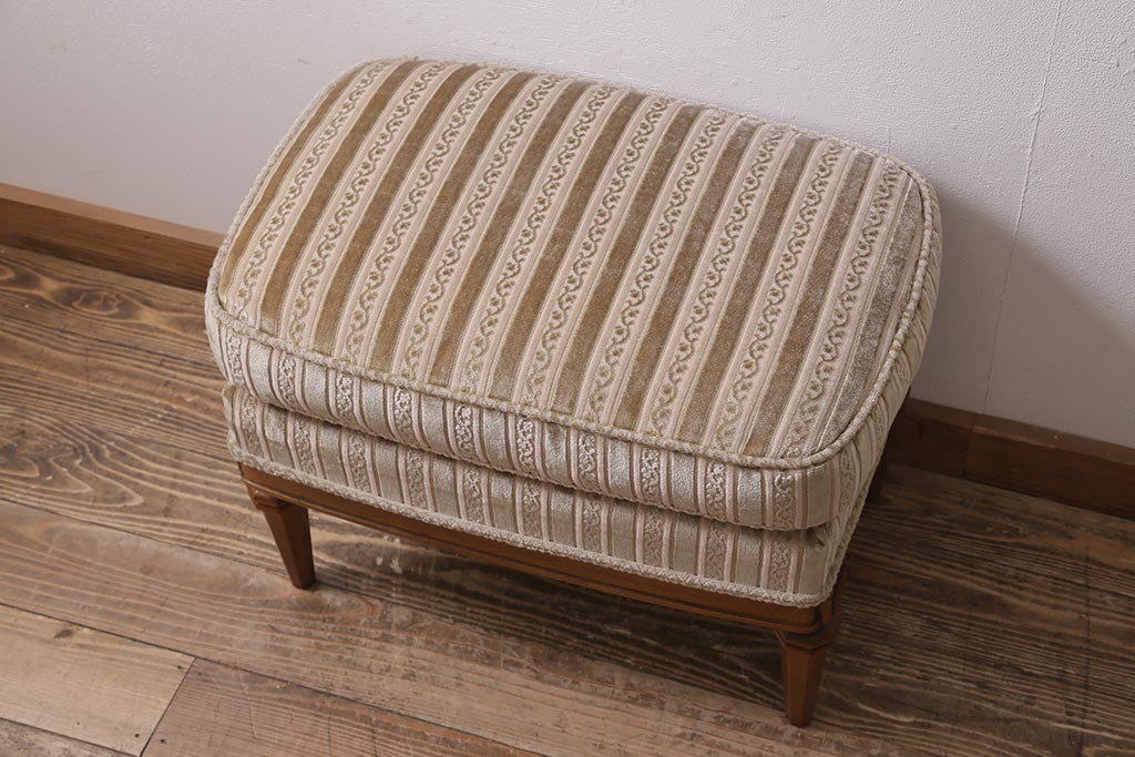 中古　DREXEL HERITAGE(ドレクセルヘリテイジ)　Upholstery(アップホルスタリー)　オットマン(定価約18万円)(R-043539)