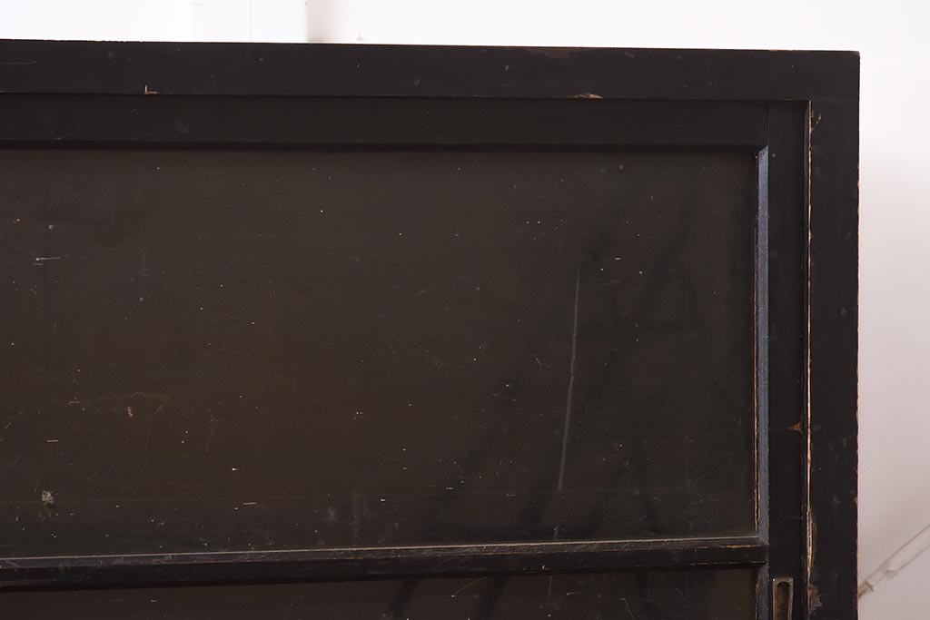 アンティーク家具　和製アンティーク　大正昭和初期　引き出し付　ガラス戸のサイドボード(キャビネット、戸棚、収納棚)(R-043597)