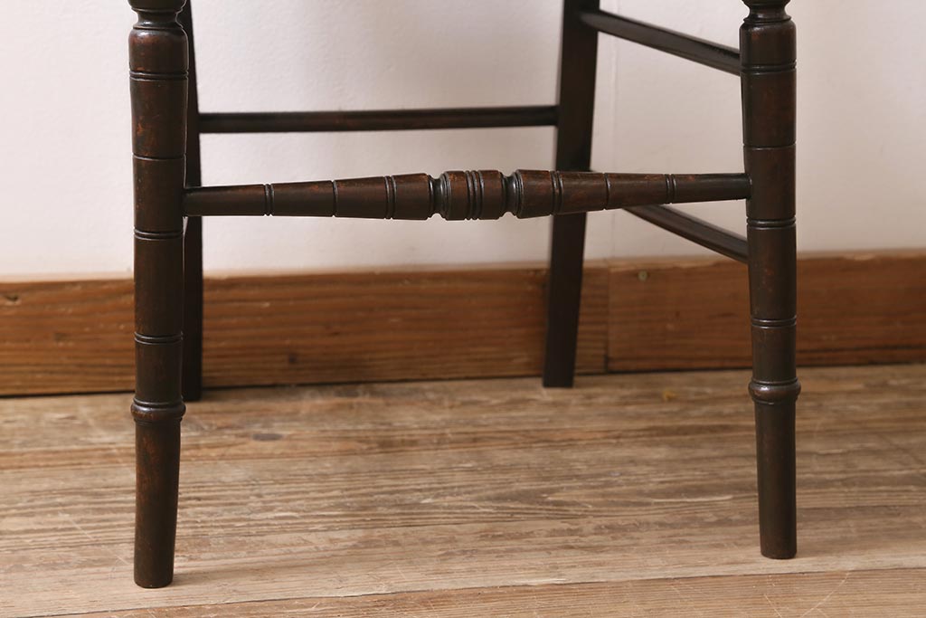 アンティーク家具　フランスアンティーク　ウォールナット材　象嵌入りの上品なチェア(椅子)(R-043606)