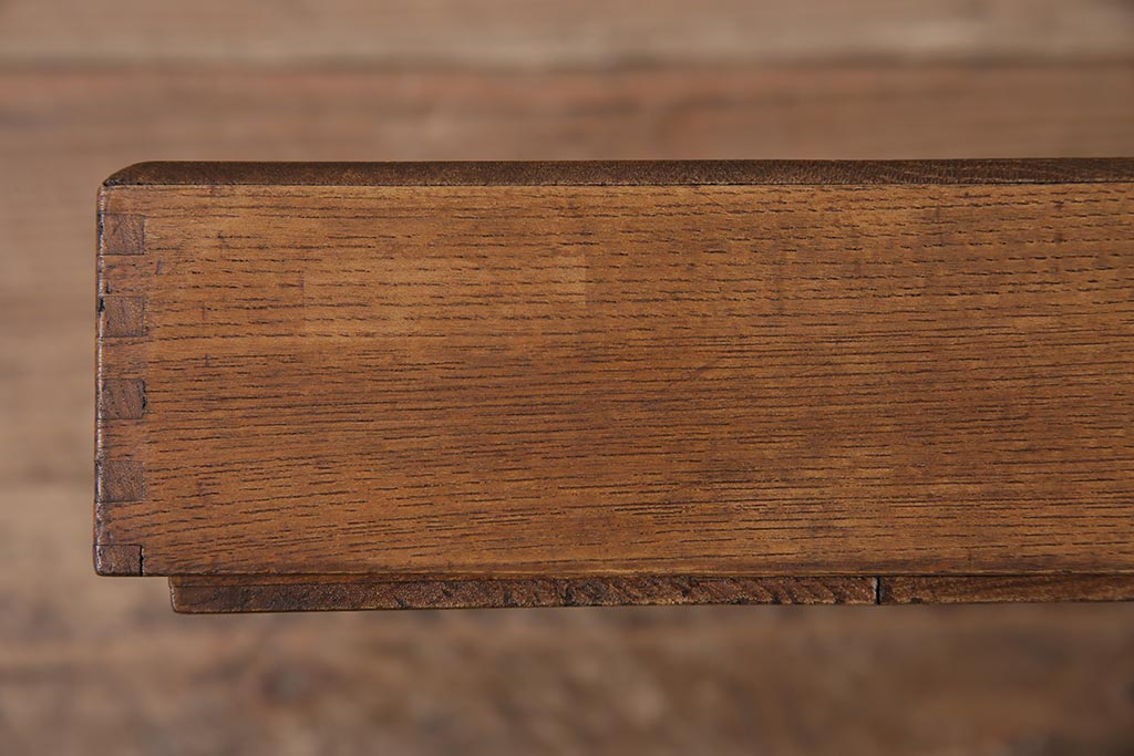 アンティーク雑貨　昭和初期　桑材製の古い文箱(木箱、収納箱、小物収納)(R-043746)