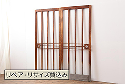 アンティーク建具　空間のアクセントになるレトロなドア1枚(木製扉)(R-073445)