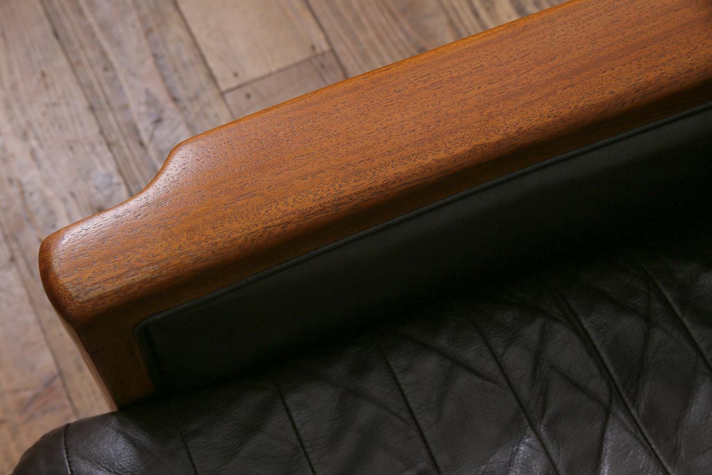 ヴィンテージ家具　オールドマルニ　maruni(マルニ木工)　スタイリッシュなデザインが魅力の一人掛けソファ(1シーター、1Pソファ、ビンテージ)(R-043823)