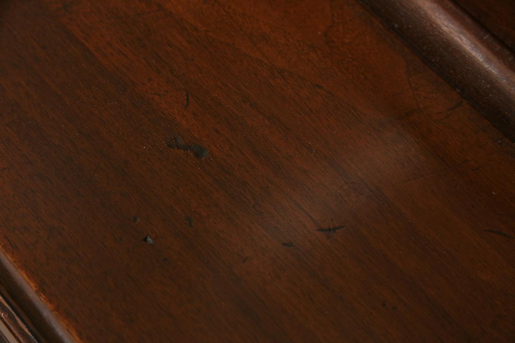 アンティーク家具　フランスアンティーク　ヴィクトリアン　マホガニー材　繊細なレリーフが見事なブックケース(本箱、収納棚、キャビネット、戸棚、カップボード)(R-043833)