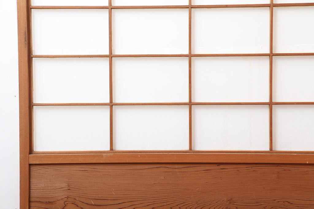アンティーク建具 昭和中期 しっかりとした木目が魅力の障子戸2