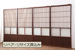 アンティーク雑貨　中古　大きなロートアイアンガーデンフェンス(42)(洋風フェンス、ヨーロッパ風フェンス、門扉、鉄柵)
