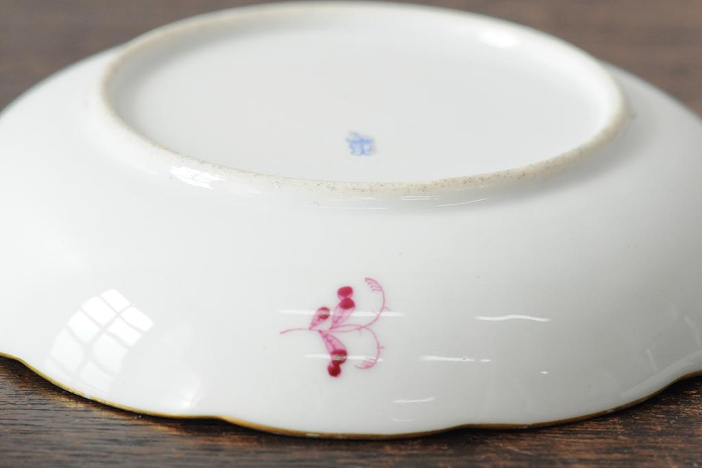 中古　ハンガリー　HEREND(ヘレンド)　インドの華ピンク　カップ&ソーサー(西洋陶磁器)(R-043960)
