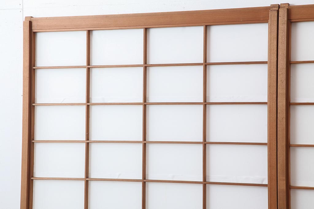 アンティーク建具 昭和中期 しっかりとした木目が魅力の障子戸2