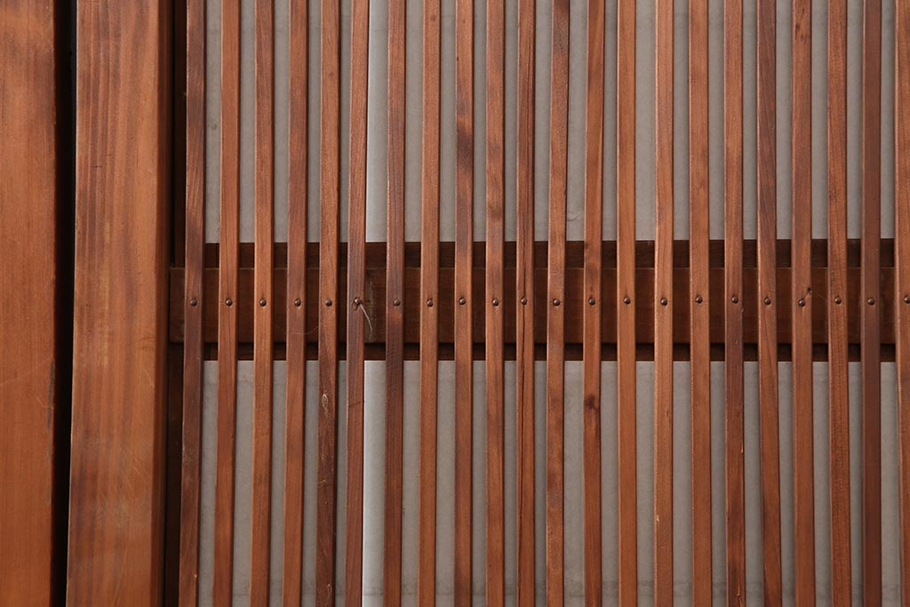アンティーク建具 昭和初期 上手物!腰板欅(ケヤキ)材 裏障子付き