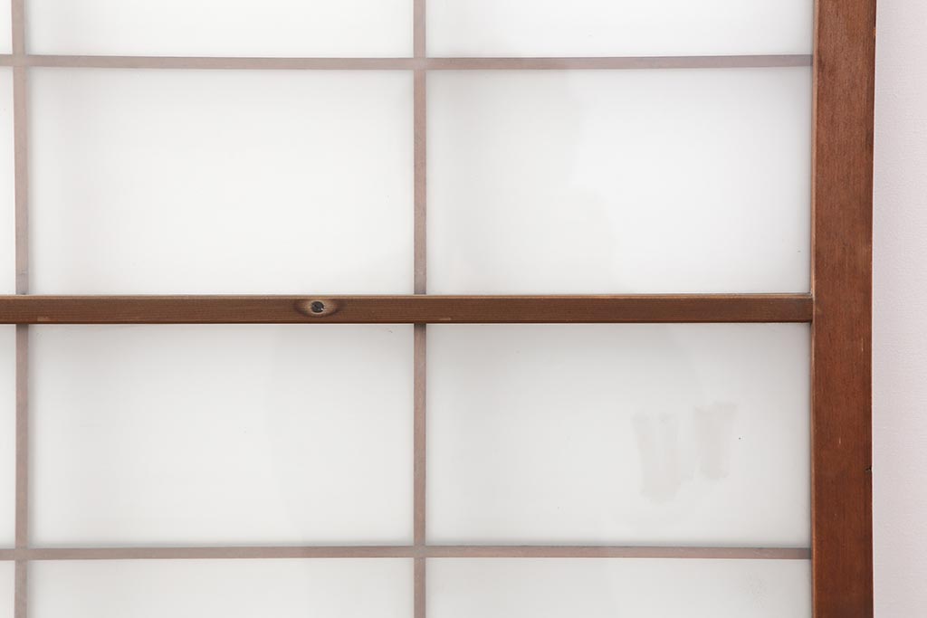 ヴィンテージ建具　昭和中期　すりガラス入り　昭和レトロな空間におすすめのガラス戸2枚セット(引き戸、ビンテージ)(R-044044)