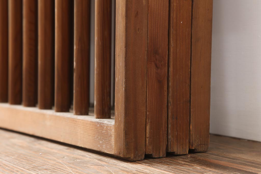 アンティーク建具　昭和中期　竹に雀の透かし彫りが風情のある御簾戸4枚セット(簾戸、簀戸、葭戸、夏障子、夏戸、葦戸)(R-044050)