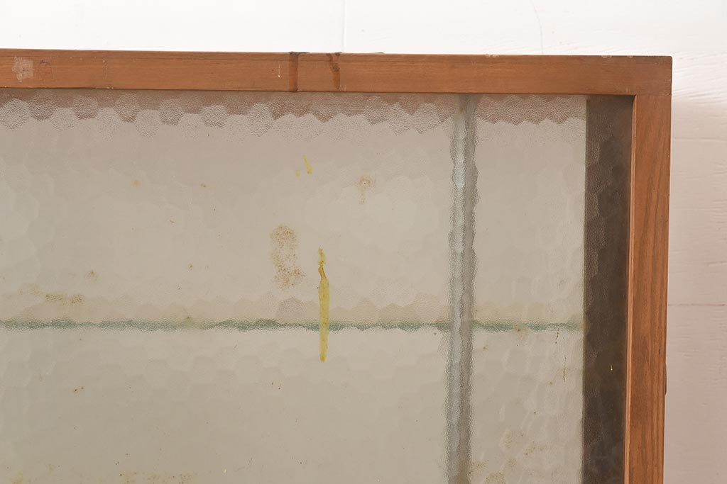 アンティーク家具　和製アンティーク　昭和中期　味のある風合いが魅力のレトロなガラスケース(ショーケース、陳列棚)(R-044075)