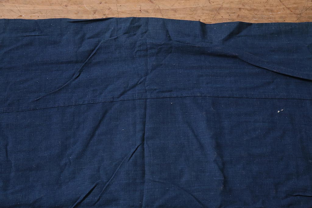 大正〜昭和初期　型染め木綿　古布リメイク布団カバー(藍染め)(R-044103)