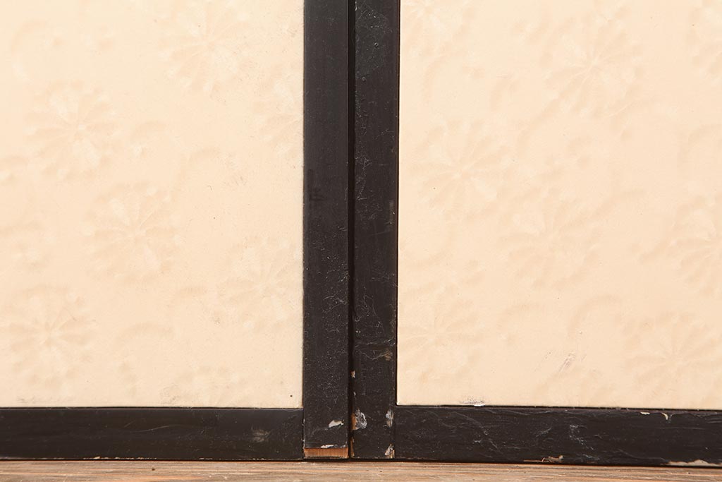 レトロ建具　昭和レトロ　トクサ(木賊)が和の雰囲気を演出するふすま2枚セット(建具、引き戸、仕切り戸)(R-044113)