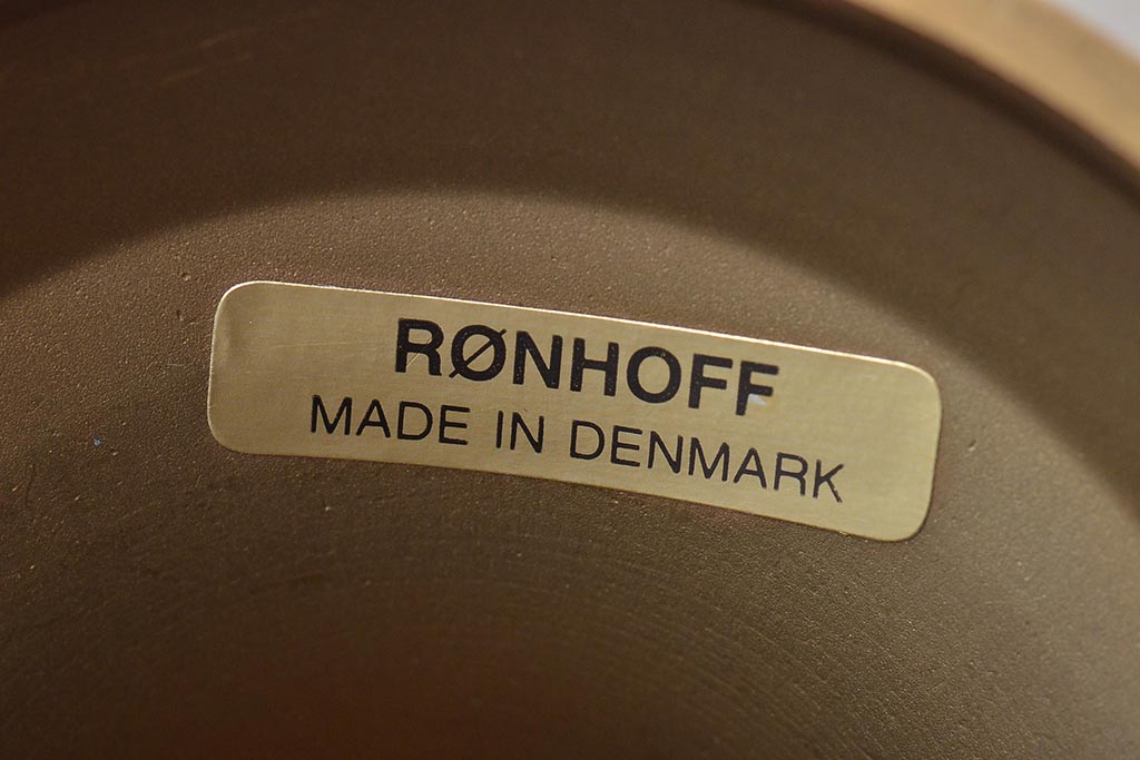 デンマーク製　Ronhoff　真鍮　気品のある切子の燭台(卓上ランプ、テーブルランプ、北欧)(R-044132)