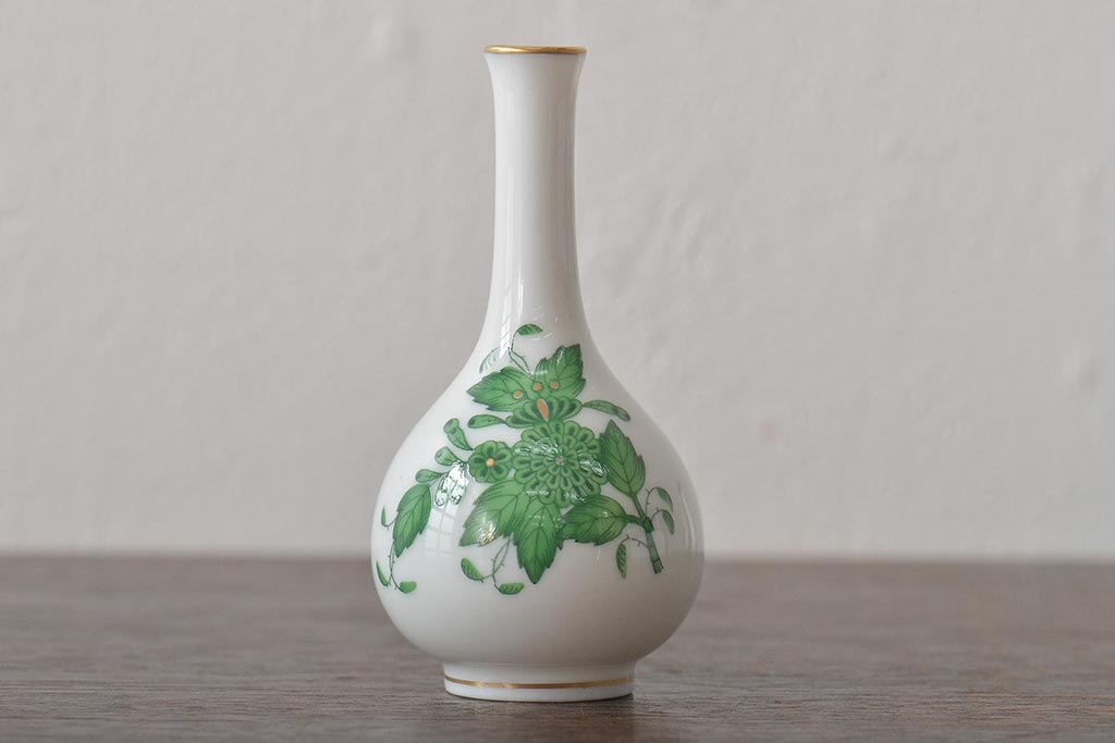 大学生 割引 中古 ハンガリー HEREND(ヘレンド) ミニチュアベース3点セット 花瓶・フラワースタンド
