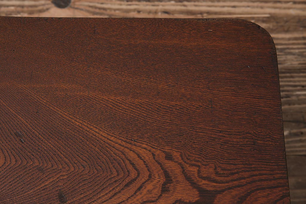 アンティーク家具　昭和レトロ　昭和初期　栓材　素朴さと味のある風合いが魅力の豆ちゃぶ台(ローテーブル、花台)(R-044148)