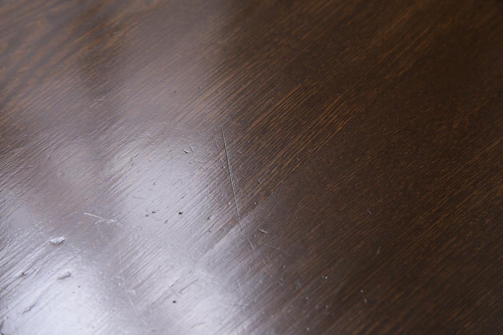 アンティーク家具　和製アンティーク　昭和初期　栓材　素朴なぬくもりが魅力のレトロな丸ちゃぶ台(座卓、ローテーブル、花台)(R-044149)