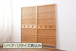 アンティーク建具　超希少!!　激レア!!　豪商の内蔵(うちぐら)で使われていた重厚な両開き扉1対(ドア、1対2枚セット、鉄扉、玄関ドア、蔵戸)(R-065204)
