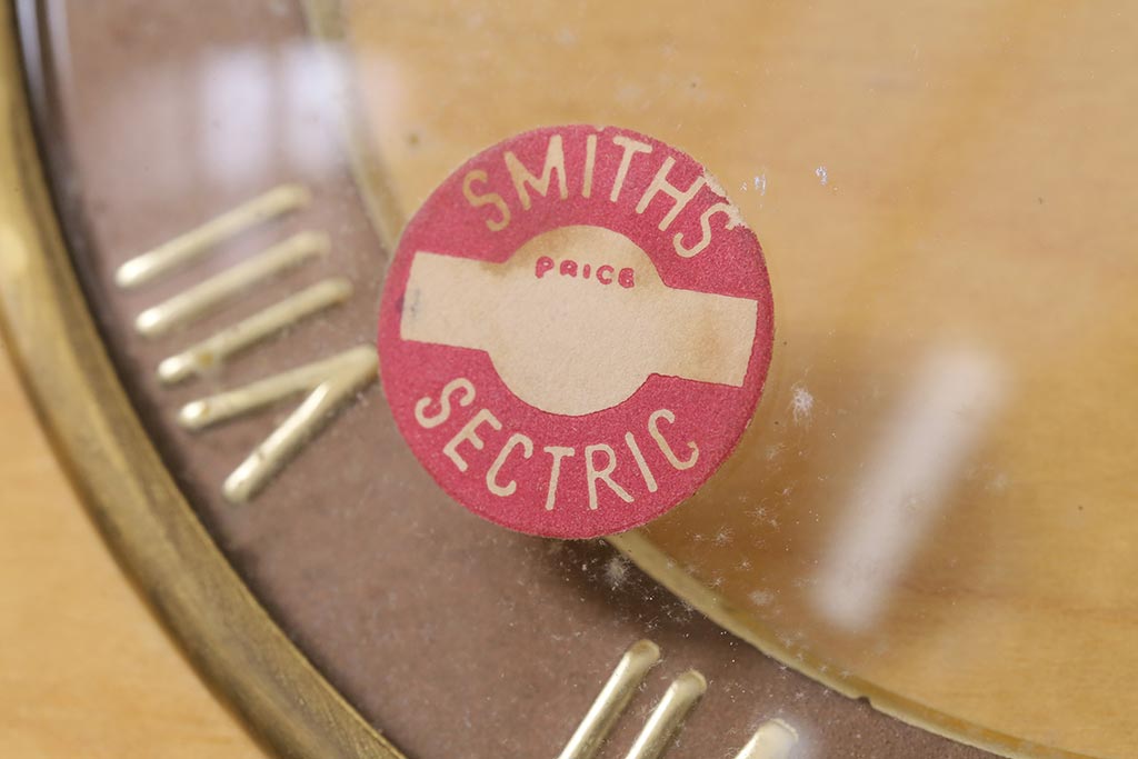 ジャンク品　ヴィンテージ雑貨　イギリス　SMITHS SECTRIC　置き時計(ディスプレイ雑貨、ビンテージ)(R-044177)