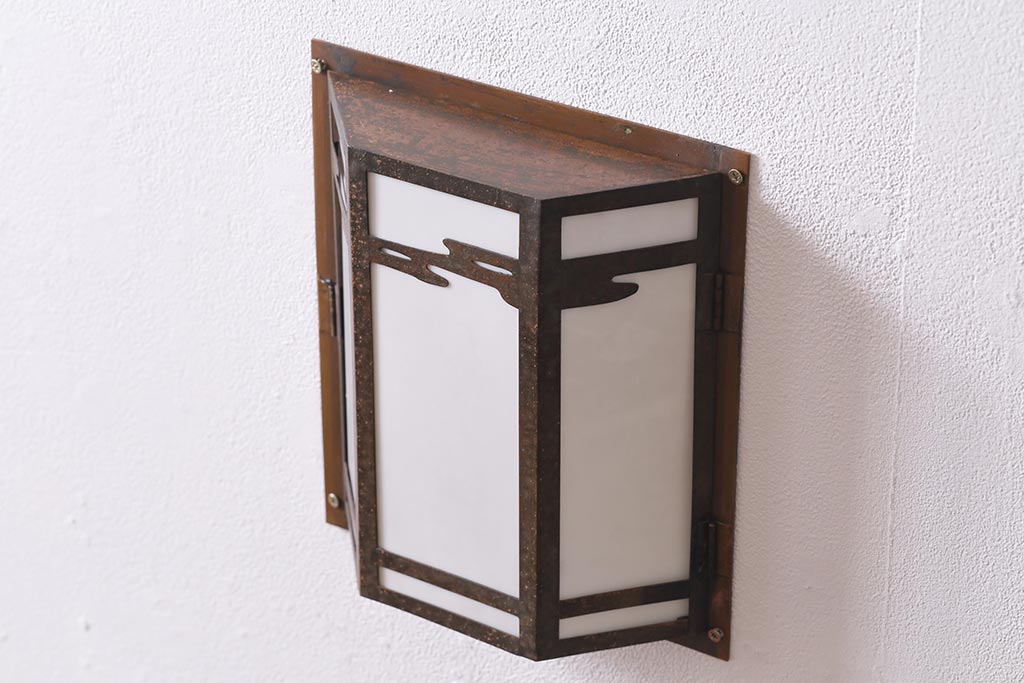 アンティーク雑貨　昭和初期　和の風情を感じさせる壁掛け照明カバー(ウォールカバー)(R-044178)