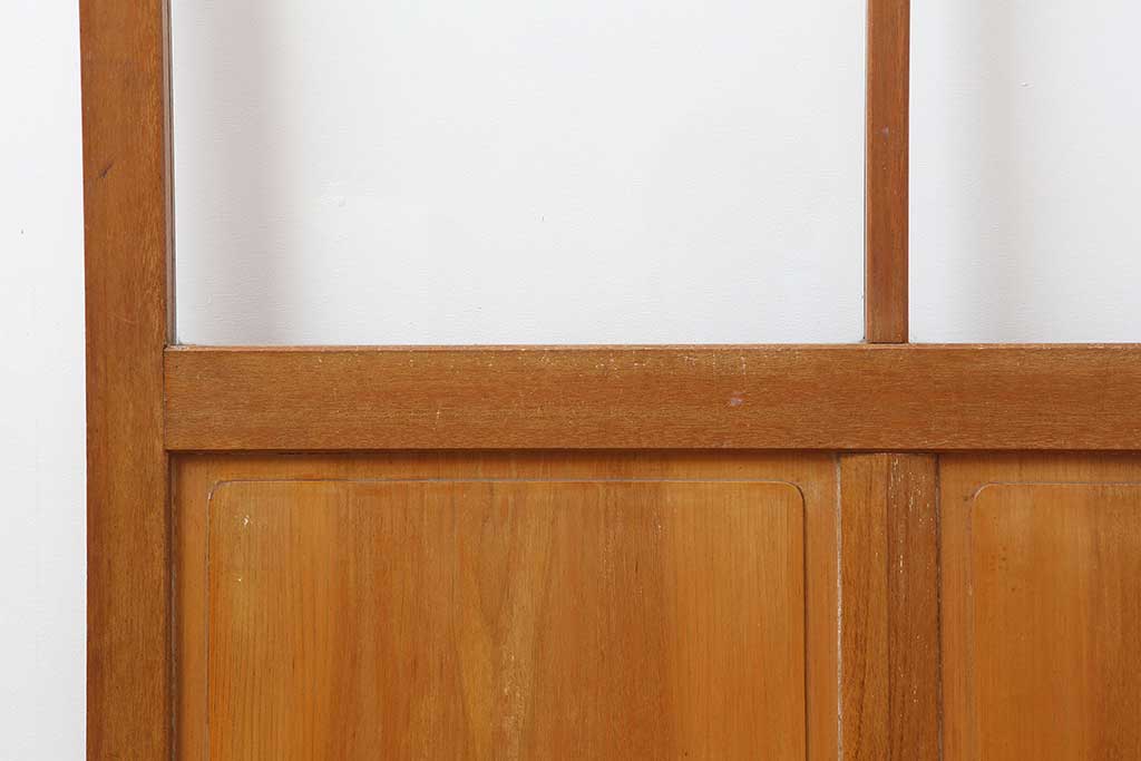 レトロ建具　昭和中期　ノスタルジックな雰囲気漂うガラス戸1枚(引き戸、建具)(R-044209)