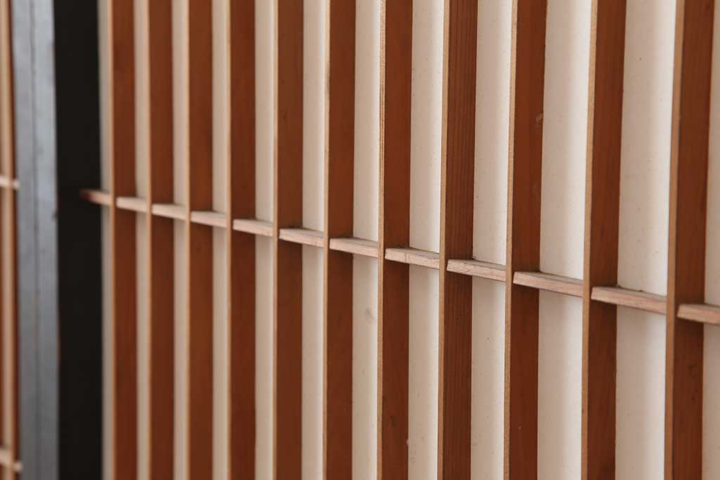 アンティーク建具 和製アンティーク 腰板ケヤキ 漆塗り 上手物