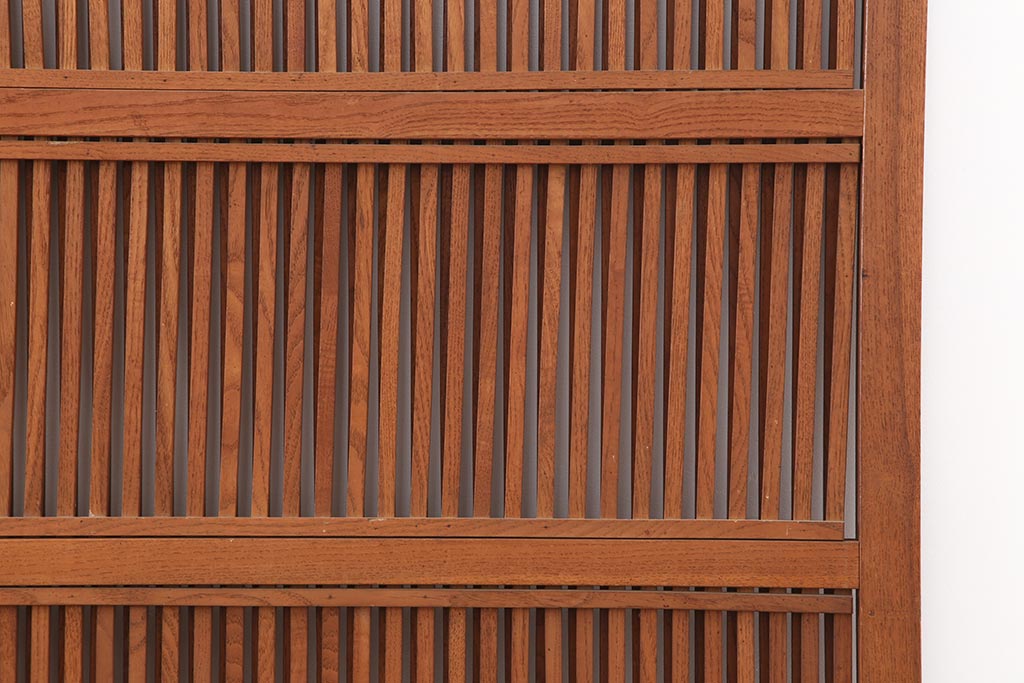 アンティーク建具　和製アンティーク　大正昭和初期　総栗材・腰板ケヤキ材　大珍品!　無双格子戸4枚セット(引き戸、建具)(R-044281)