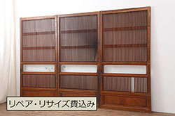 中古　ブランド家具　総ナラ(楢)材　立派な彫刻の高級ドア1枚(オークドア、扉、木製ドア、玄関ドア、建具)(R-063779)