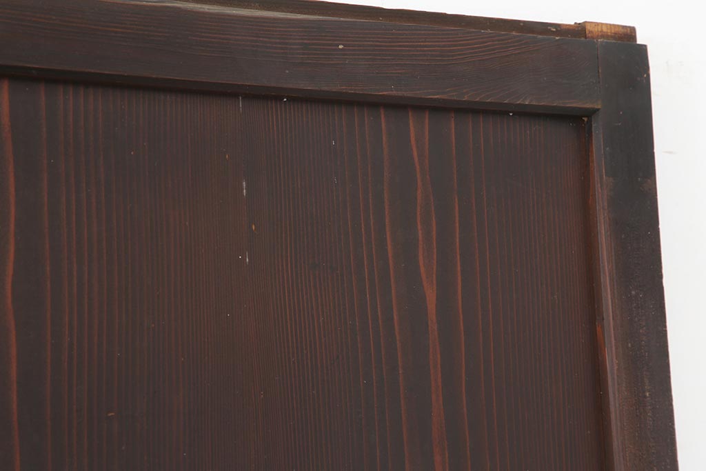 アンティーク建具　和製アンティーク　明治大正期　和の趣たっぷりの帯戸4枚セット(ガラス帯戸、引き戸、建具)(R-044309)
