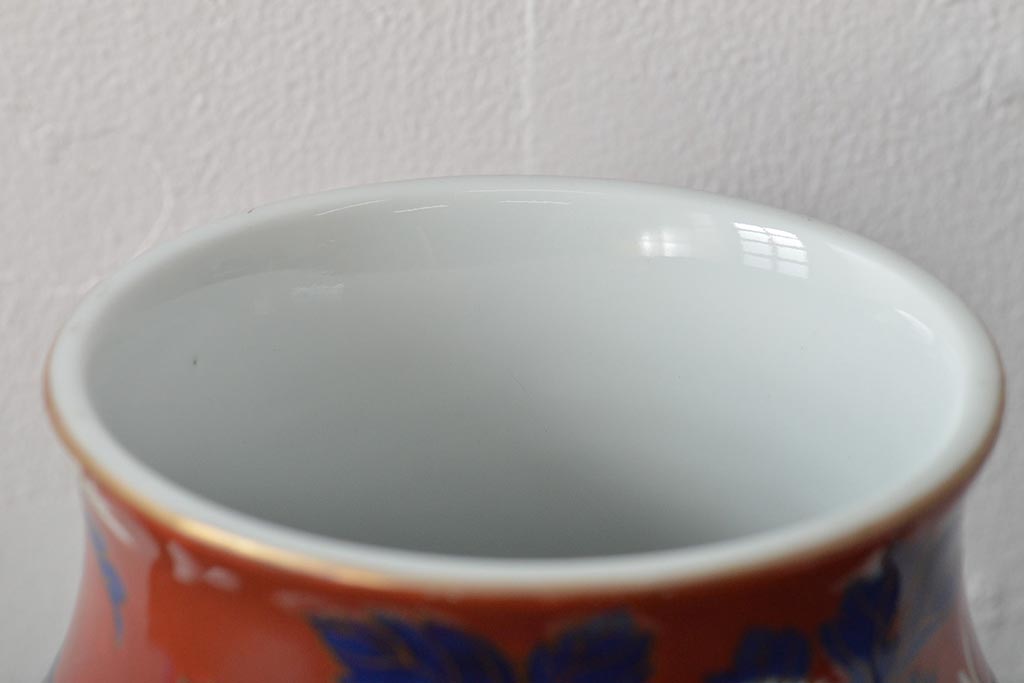 戦前 オールド香蘭社 菊文耳付花瓶(花器)(R-044324) | ラフジュ工房