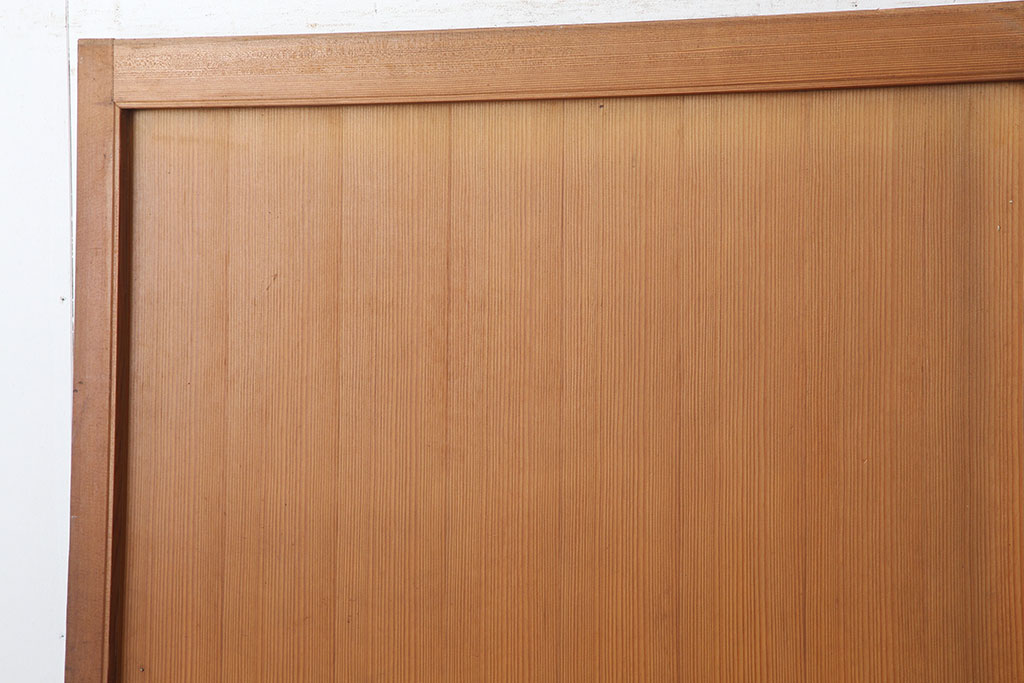 アンティーク建具　昭和中期　和モダンな空間演出におすすめな板戸2枚セット(引き戸、建具)(R-044363)